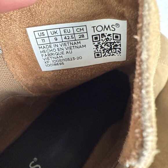 Toms Tan Wear Good Wedge Boots Suede Tops Womans Size 11 Soft Excellent - Picture 7 of 10